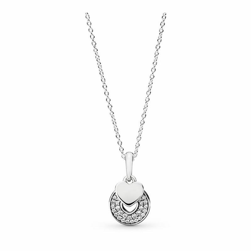 Pandora Celebration Hearts Pendant Necklace - Sterling Silver/Silicone/Cubic Zirconia - Canada | BP3